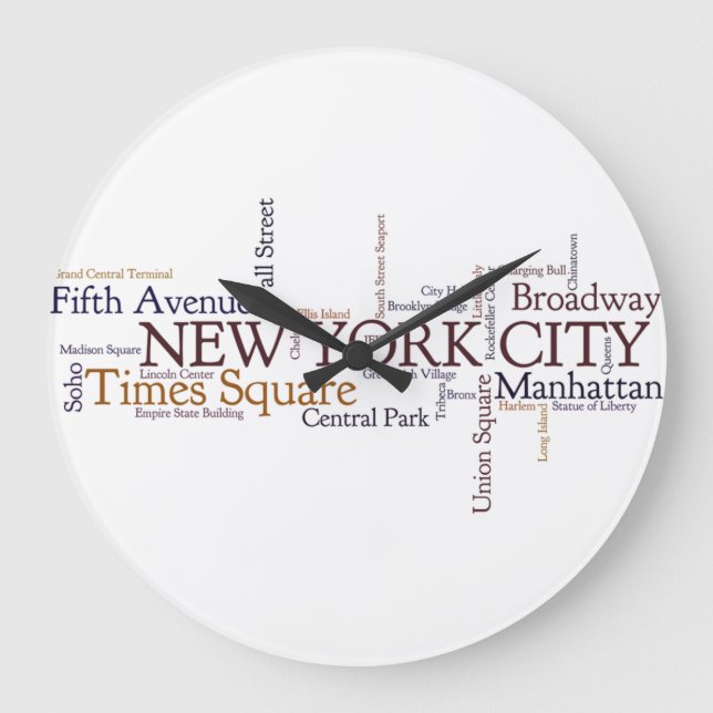 NEW YORK CITY Wall Clock (Front)