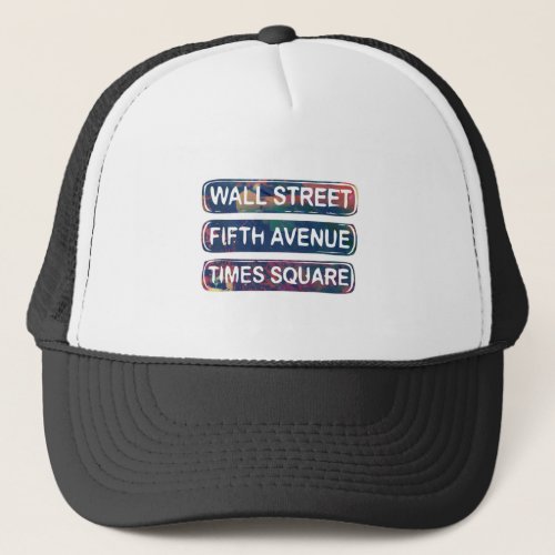 New York City Wall street times square New York Trucker Hat