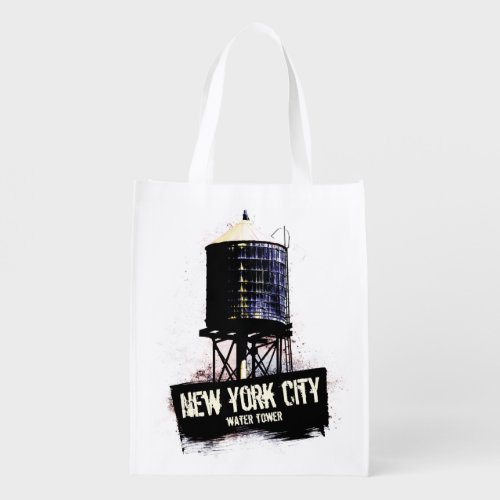 New York City Water Tower Reusable Grocery Bag
