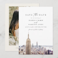  NEW YORK CITY Watercolor Beach Save the Date