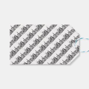 New York City Watercolor black NYC vintage Gift Tags