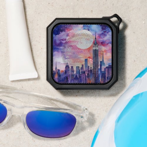 New York city Watercolor Portable Bluetooth Speaker