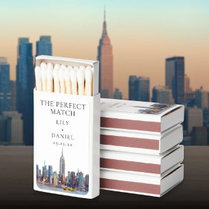 New York City Wedding Favor Perfect Matchboxes