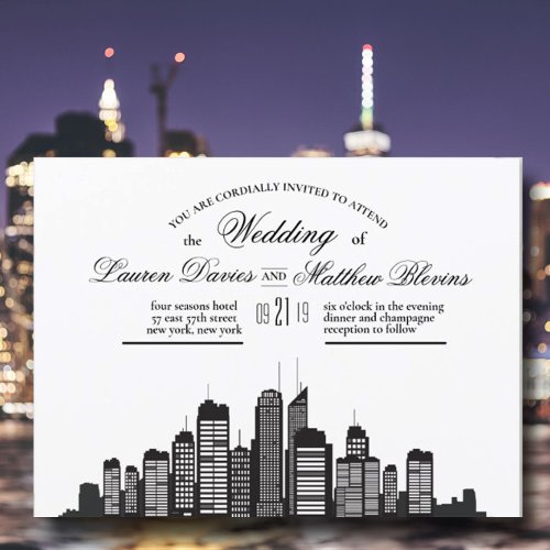 new york city wedding invitation