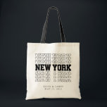 New York City Wedding Welcome Destination Wedding Tote Bag<br><div class="desc">Get ready for a memorable New York wedding experience with this customizable welcome tote bag.</div>