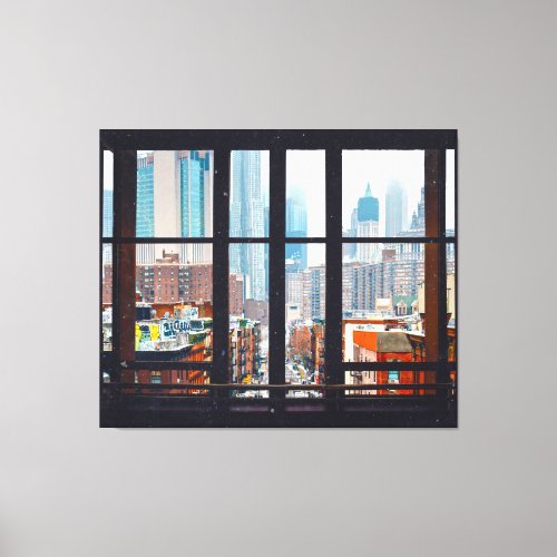 New York City Window Canvas Print