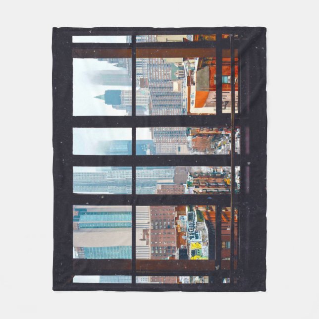 New York City Window Fleece Blanket (Front)
