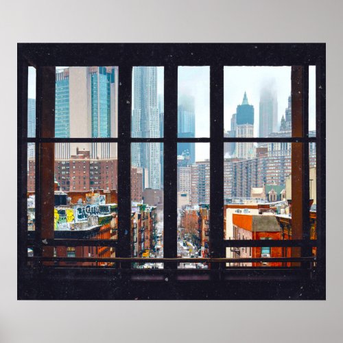 New York City Window Poster