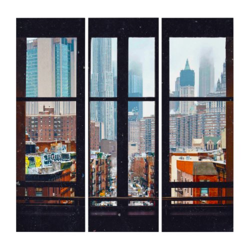 New York City Window Triptych