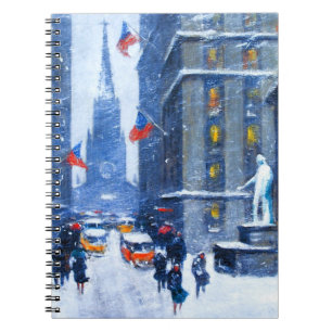 New York City. Winter. Fine Art Christmas Gift Notebook