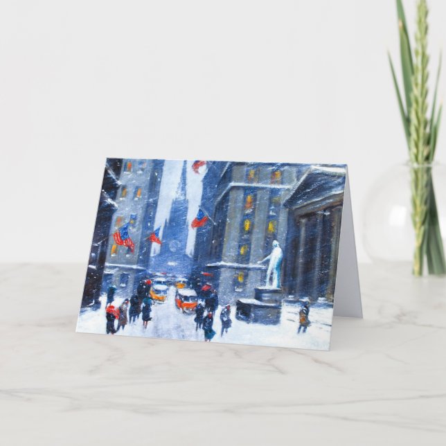 New York City. Winter. Fine Art Christmas Holiday Card (Front)