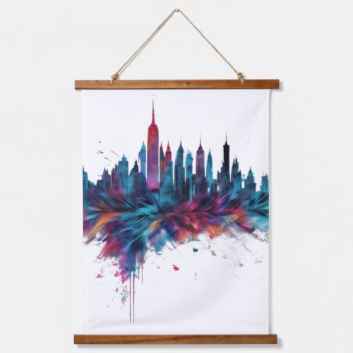 New York City Wood Topped Wall Tapestry