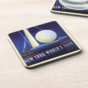 New York City World's Fair in 1939, Vintage Travel Beverage Coaster
