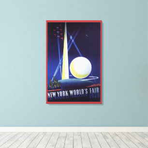 New York City World's Fair in 1939, Vintage Travel Canvas Print