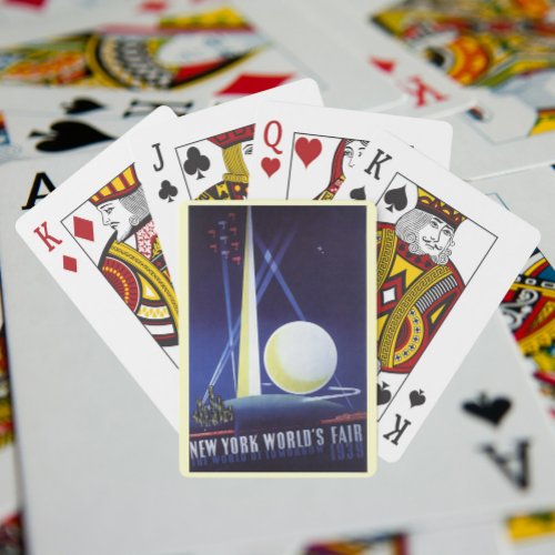 New York City Worlds Fair in 1939 Vintage Travel Poker Cards