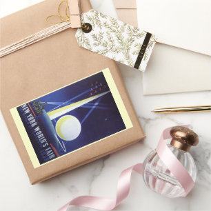 New York City World's Fair in 1939, Vintage Travel Rectangular Sticker