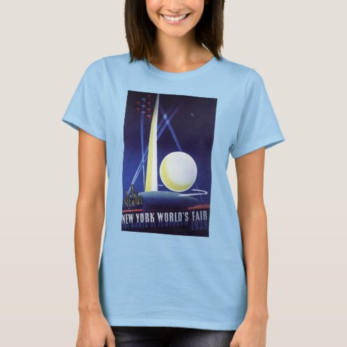 New York City Worlds Fair in 1939 Vintage Travel T_Shirt