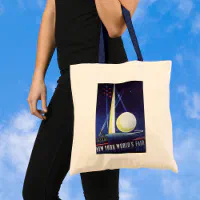 New York City Skyline NYC 100% Cotton Canvas Natural Tote 