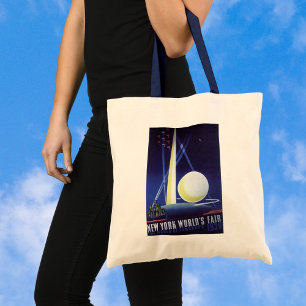New York City World's Fair in 1939, Vintage Travel Tote Bag