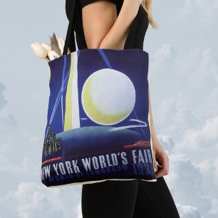 New York City World's Fair in 1939, Vintage Travel Tote Bag