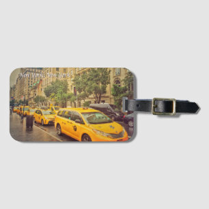 New York City Yellow Cabs on Street Luggage Tag