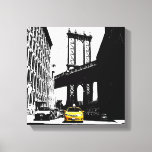 New York City Yellow Taxi Brooklyn Bridge Nyc Canvas Print<br><div class="desc">New York City Yellow Taxi Brooklyn Bridge Nyc Pop Art Canvas Art Print.</div>