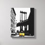 New York City Yellow Taxi Brooklyn Bridge Pop Art Canvas Print