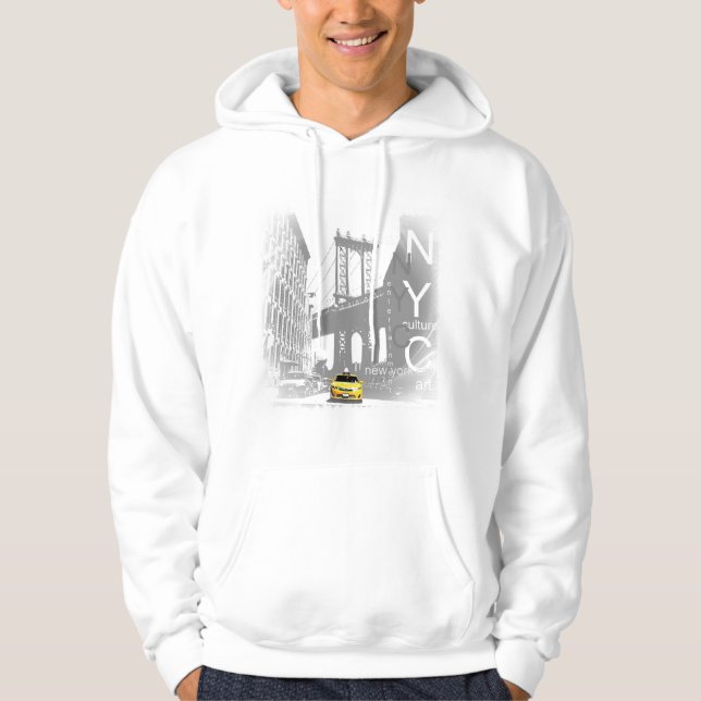 New York City Yellow Taxi Pop Art Hoodie (Front)
