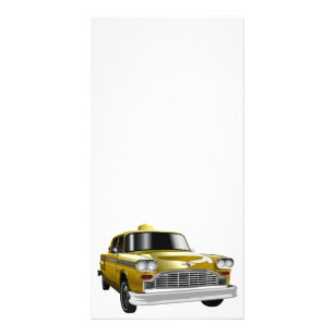 New York City Yellow Vintage Cab Card