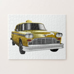 New York City Yellow Vintage Cab Jigsaw Puzzle