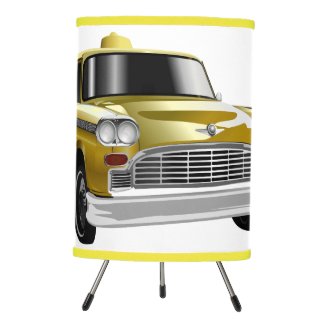 New York City Yellow Vintage Cab Tripod Lamp