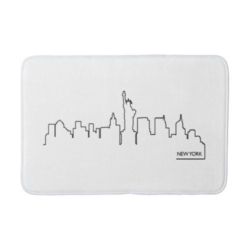 New York cityscape Bathroom Mat