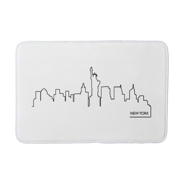 New York cityscape Bathroom Mat (Front)