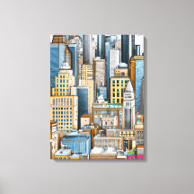 New York Cityscape Illustration