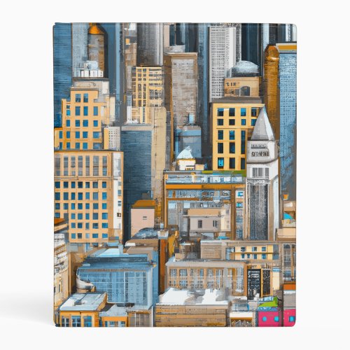 New York Cityscape Illustration  Mini Binder