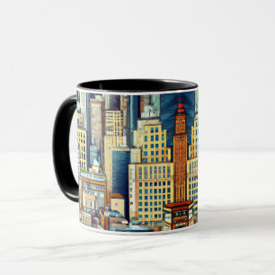 New York Cityscape Illustration Mug