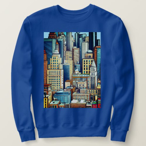 New York Cityscape Illustration  Sweatshirt