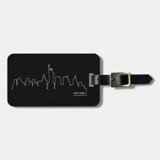 New York cityscape Luggage Tag (Front Horizontal)
