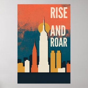 New York Cityscape Poster Manhattan