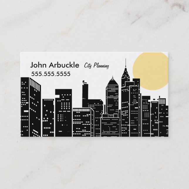 New York Cityscape Skyline Business Card (Front)