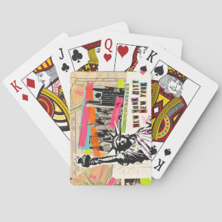 New York Cityscape Travel Magazine Pop Art Collage Poker Cards