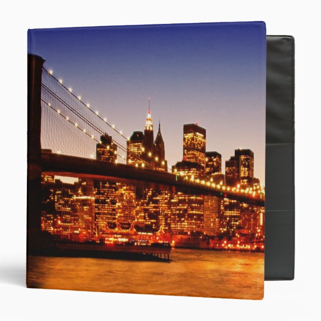 New York cityscape with bridge over river Binder (Front/Inside)