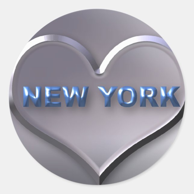 New York Classic Round Sticker (Front)