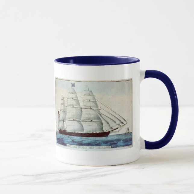 New York clipper ship - Ceramic Mug (Right)