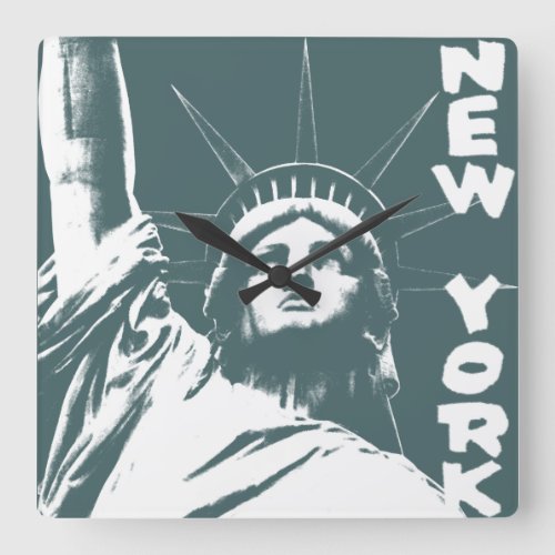 New York  Clock Statue of Liberty Wall Clock