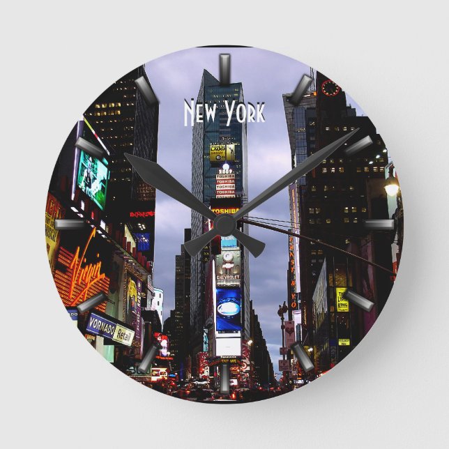 New York  Clock Times Square NY Wall Clock (Front)