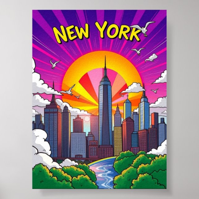 New York Colorful Poster (Front)