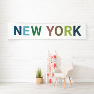 New York Colorful Text       Banner