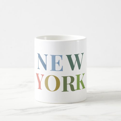 New York Colorful Text    Coffee Mug