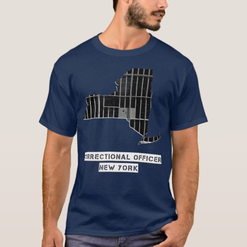 New York Correctional Officer Thin Gray Line T_Shirt